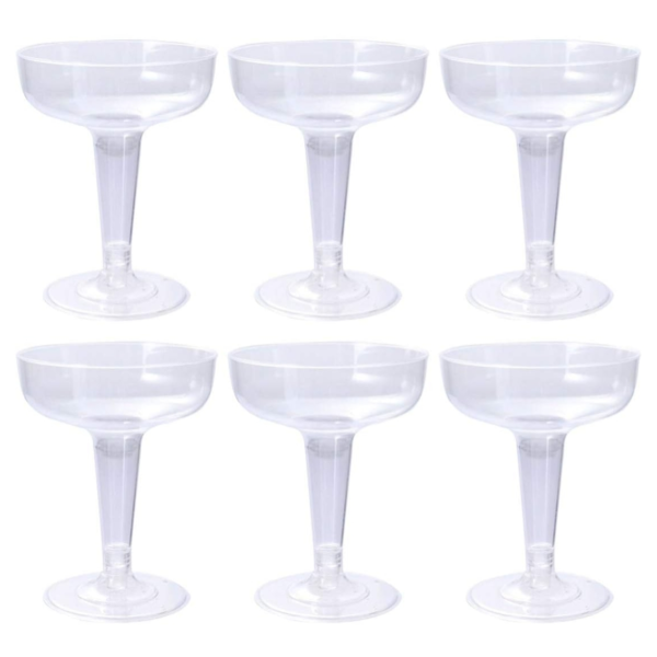 Champagne coupe glazen plastic 150 ml 6 stuks