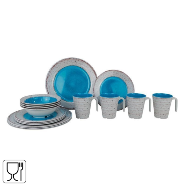 Gimex servies Casa Caribbean 27 cm set van 16