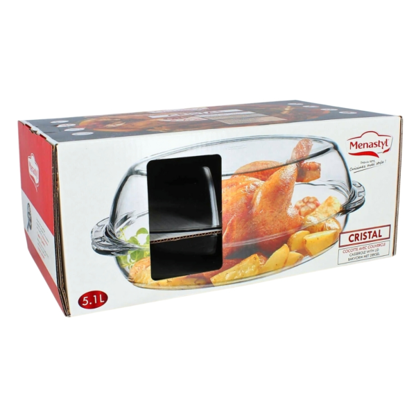 Ovenschaal met deksel glas 5,1 L
