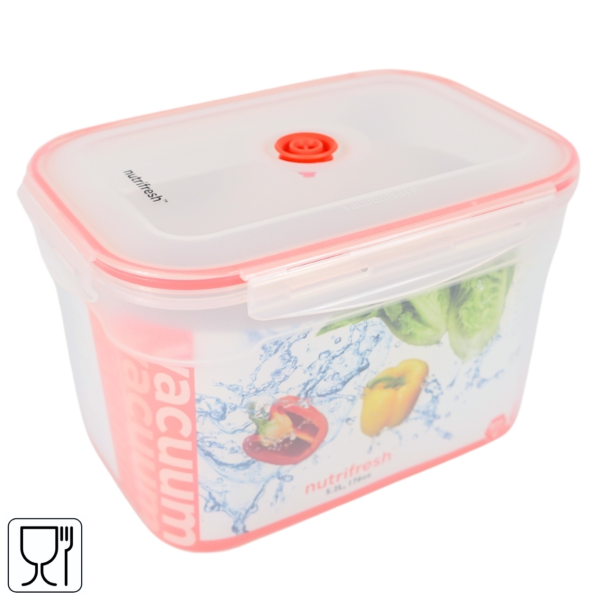 Nutrifresh vacuum bewaardoos oranje 5,2 L
