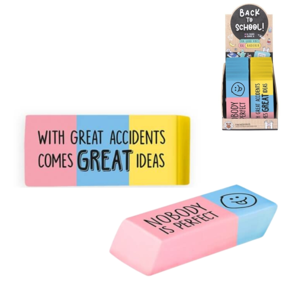 Back to school! XXL gum 10 cm 2 assorti