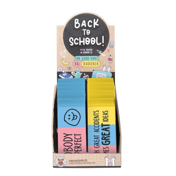 Back to school! XXL gum 10 cm 2 assorti