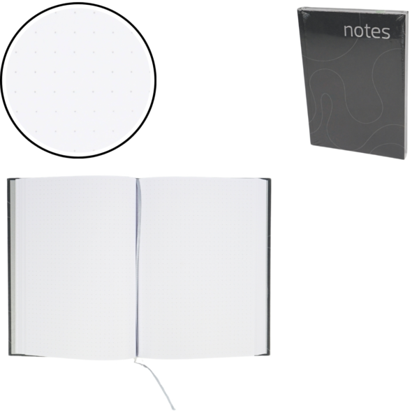 Notitieboek dotted zwart A5