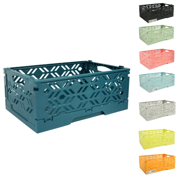 Vouwkrat stapelbaar 23,8 cm 8 assorti