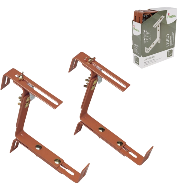 Poétic plantenbak beugel Vario terracotta set van 2