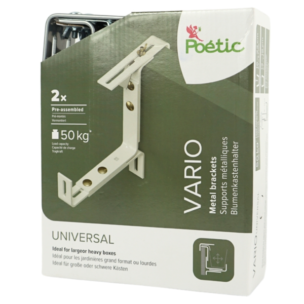 Poetic plantenbak beugel Vario aluminium 22 cm set van 2