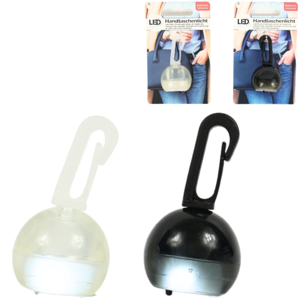 Lamp met clip LED op batterij 5,7 cm 2 assorti