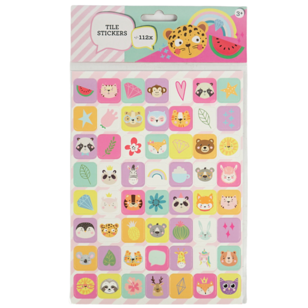 Stickers 26 cm 112 stuks 4 assorti