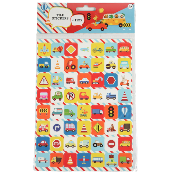 Stickers 26 cm 112 stuks 4 assorti