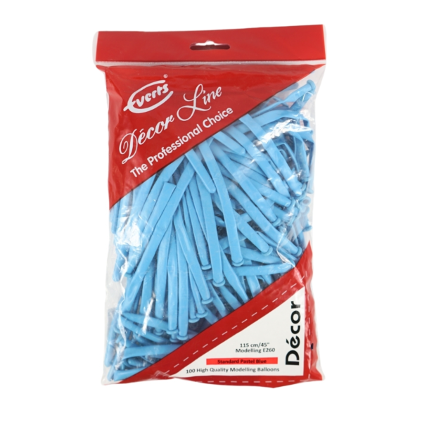 Everts ballonnen Decor standard E260 Pastel Blue 115 cm 100 stuks