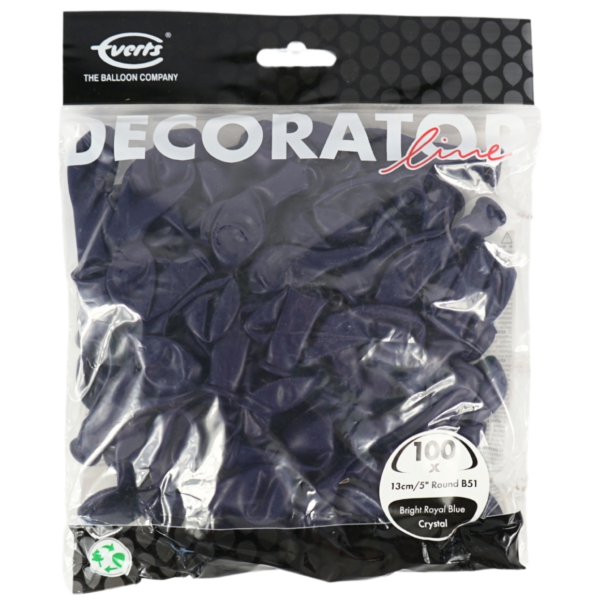 Everts ballonnen Decorator blauw 13 cm 100 stuks