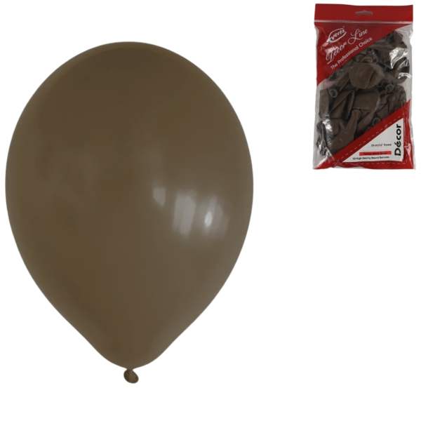 Everts ballonnen Décor bruin 28 cm 50 stuks