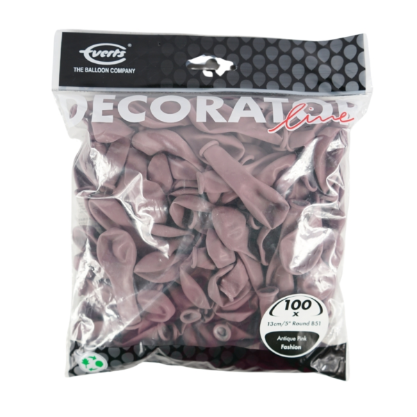 Everts ballonnen Decor Fashion antique pink 13 cm 100 stuks