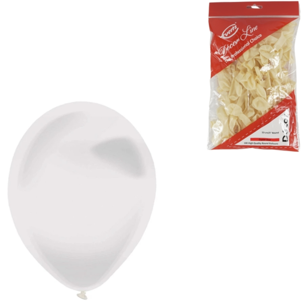 Everts Ballons Decor Kristallklar 13 cm 100 Stück