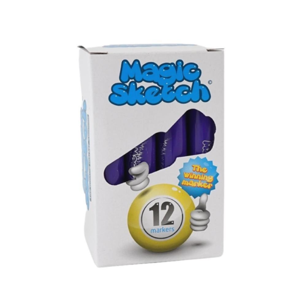 402081 Magic Sketch Stiften paars met geur 12 cm set van 12