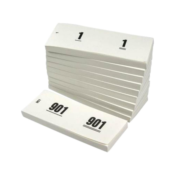 400013 Garderobe tickets wit 11 cm