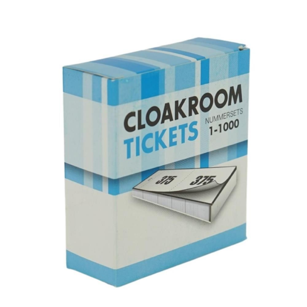 400013 Garderobe tickets wit 11 cm