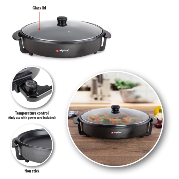 Alpina Party pan 40 cm 1500W