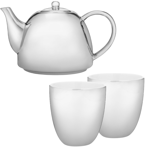 Vtwonen theepot met kopjes 500 ml set van 3