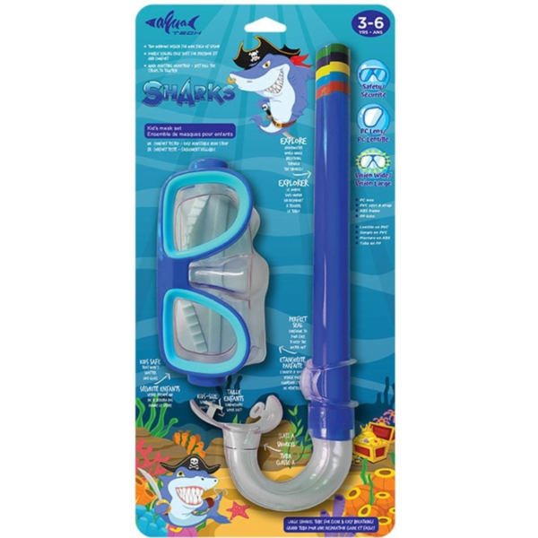 Aqua Tech snorkelset Sharks