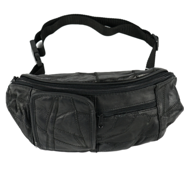 Heuptas 3 vakken leer 36 cm