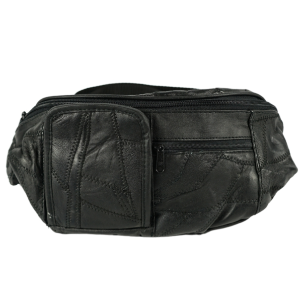 Heuptas 3 vakken leer 36 cm