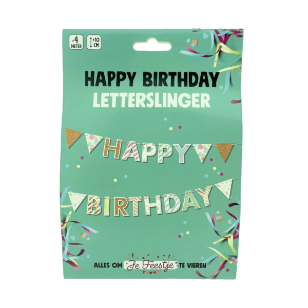 D.P. Factory letterslinger Happy Birthday 4 meter