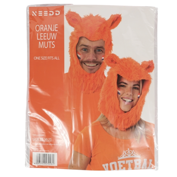 Muts leeuw oranje one size