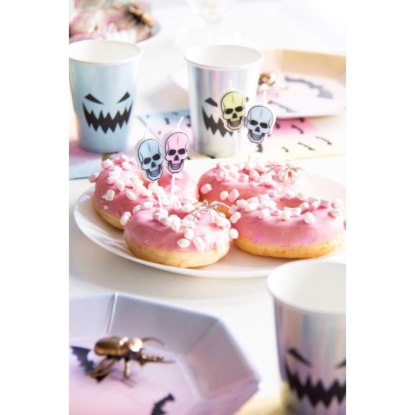 Halloween party kaarsen pastel 8 cm set van 6