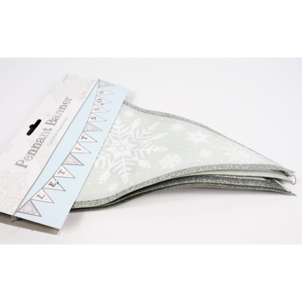 Vlaggenlijn Let it Snow textiel 3 m