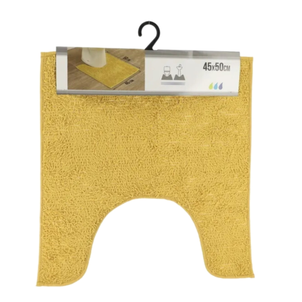 WC mat mosterdgeel polyester 45 x 50 cm