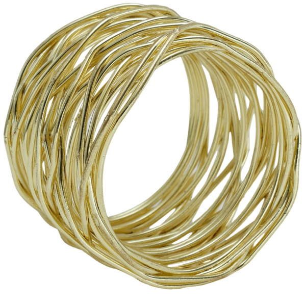 PTMD servetring kerst Pal goudkleurig 5 cm