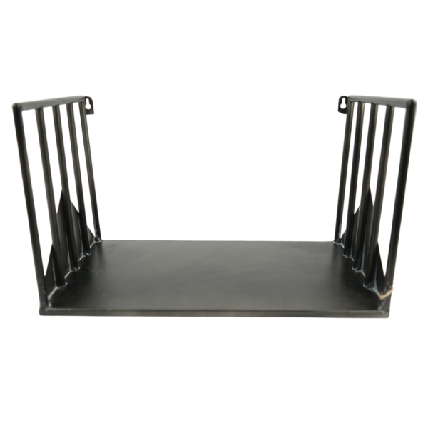 Wandrek metaal zwart 52 cm set van 3