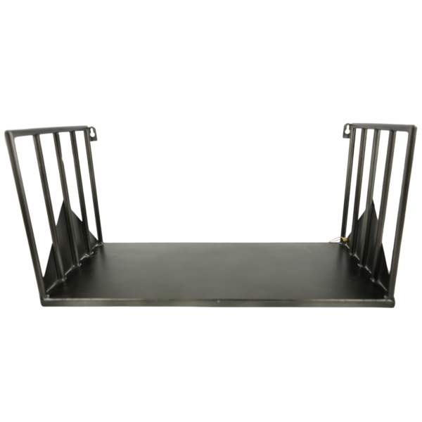 Wandrek metaal zwart 52 cm set van 3