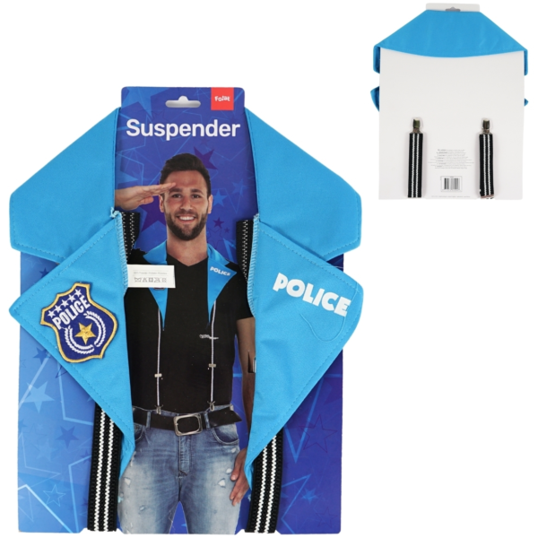 Folat Polizei Hosenträger blau one size