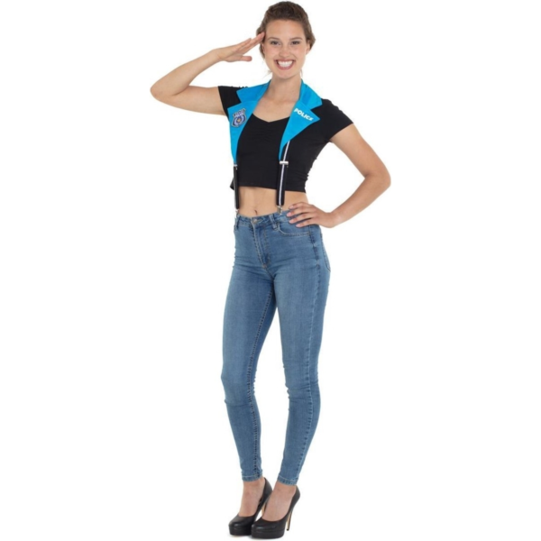 Folat Polizei Hosenträger blau one size