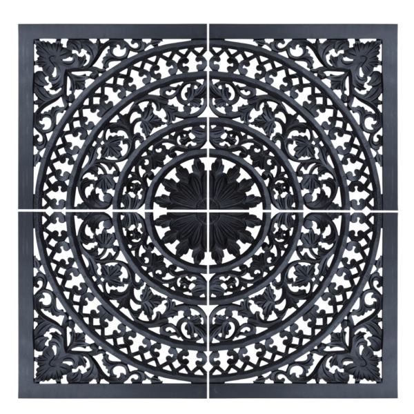 PTMD wandpaneel Akoulina zwart 120 cm 4 stuks