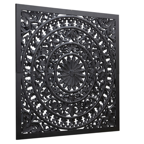 PTMD wandpaneel Akoulina zwart 120 cm 4 stuks