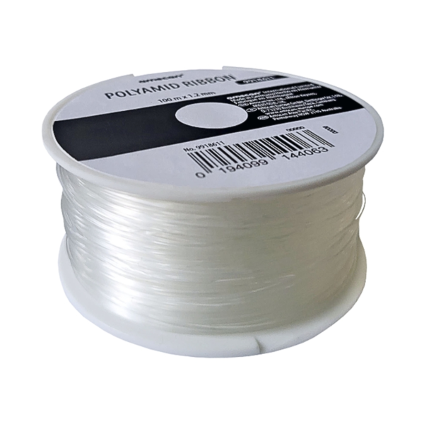 Faden auf Spule Polyamid Weiß 1 mm x 100 m