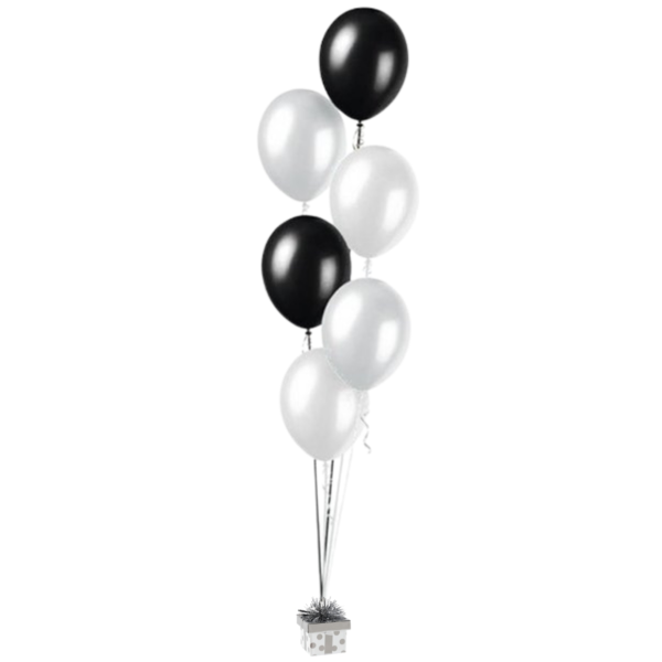 Ballongewicht Cadeau zilverkleurig 8 cm