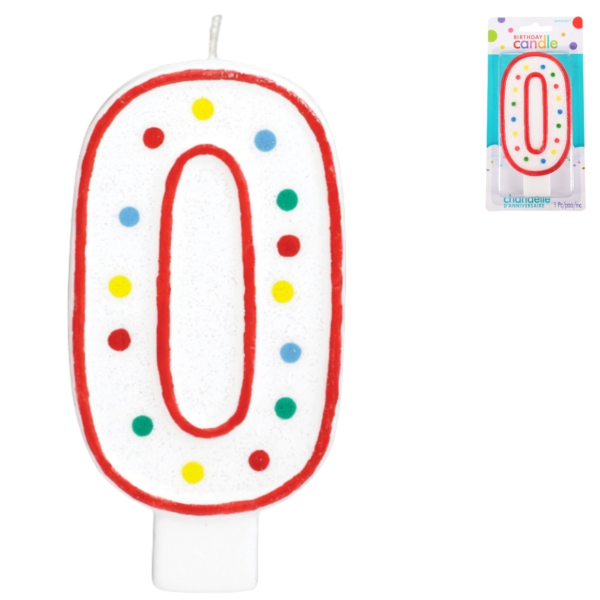 Amscan taartkaars party cijfer 0 13 cm