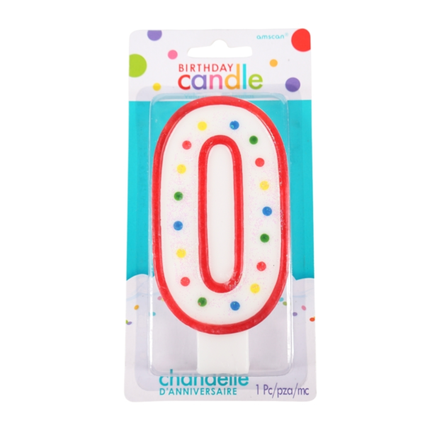 Amscan taartkaars party cijfer 0 13 cm