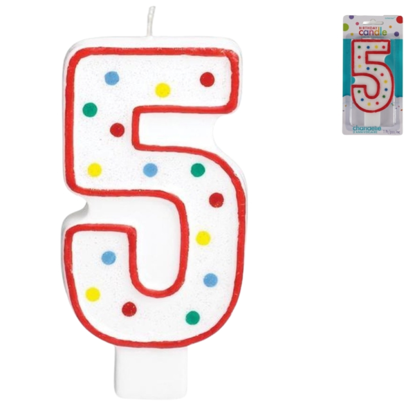 Cijferkaars 5 jaar 13,5 cm