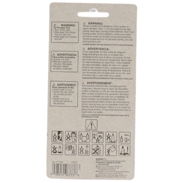 Amscan taartkaars cijfer 8 wit 13 cm