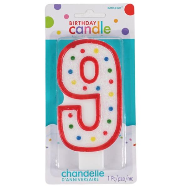 Cijferkaars 9 jaar 13,5 cm