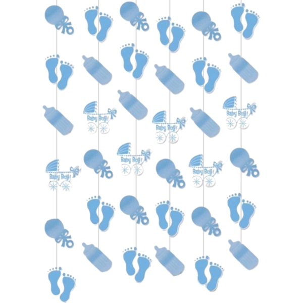 Hangdecoratie babyshower jongen 210 cm