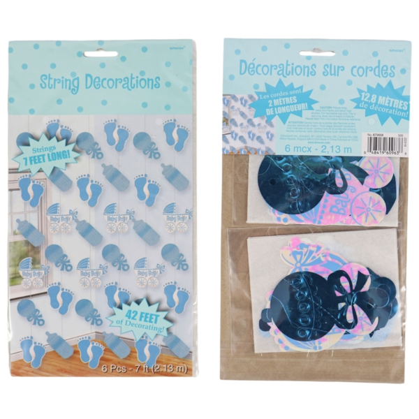 Hangdecoratie babyshower jongen 210 cm