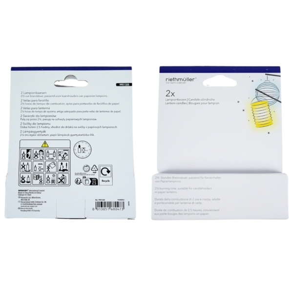 Laternenkerzen weiß 10,5 cm 2er-Set