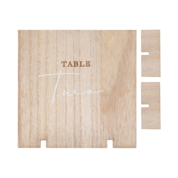 Ginger Ray tafelnummer decoratie Bruiloft hout 12 stuks