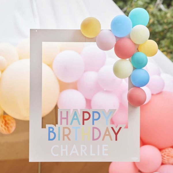Ginger Ray photobooth met ballonnen Happy Birthday 72 cm